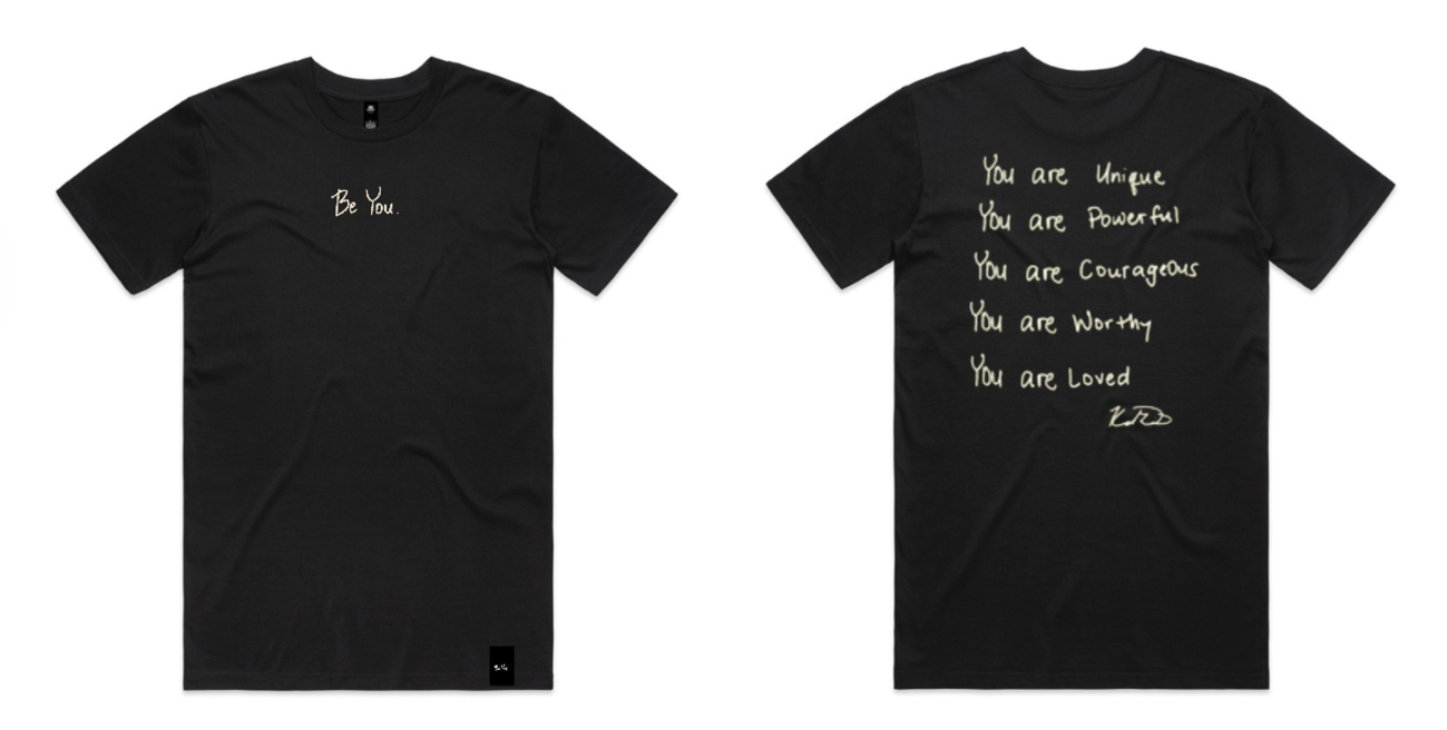Black affirmation Be You t-shirt