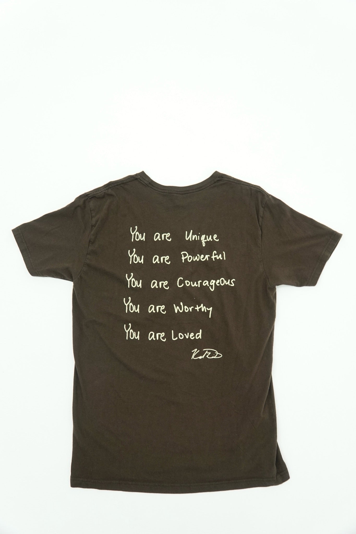 Dark brown affirmation t-shirt