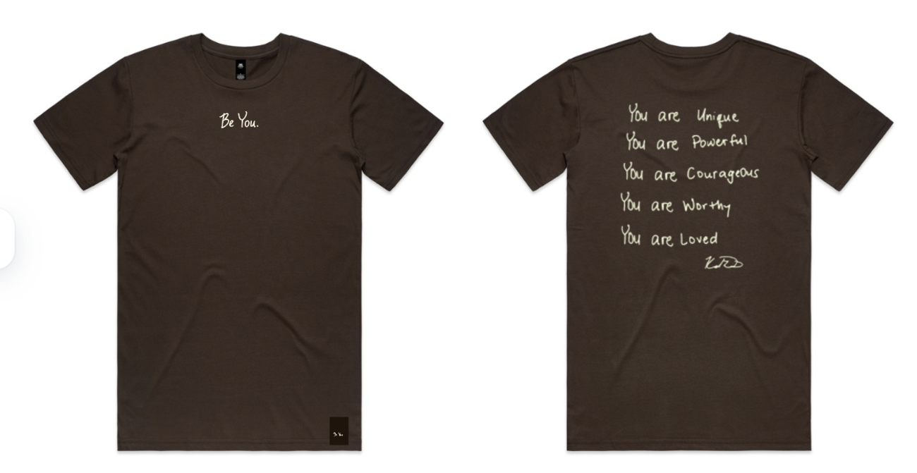 Dark brown affirmation t-shirt